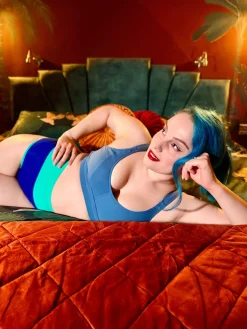 Organic Cotton Full Brief Duo Knickers - Arabesque & Mint