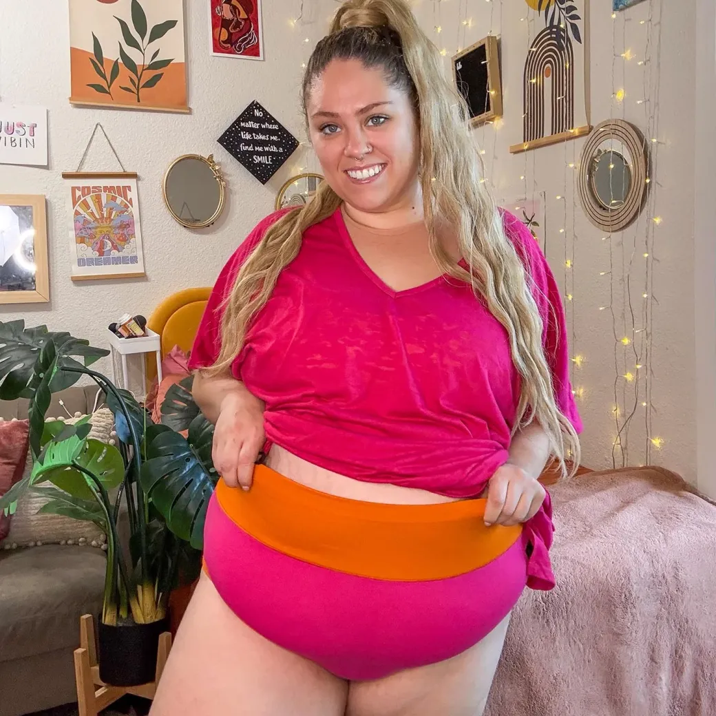 Organic Cotton Full Brief Duo Knickers - Barbara & Papaya