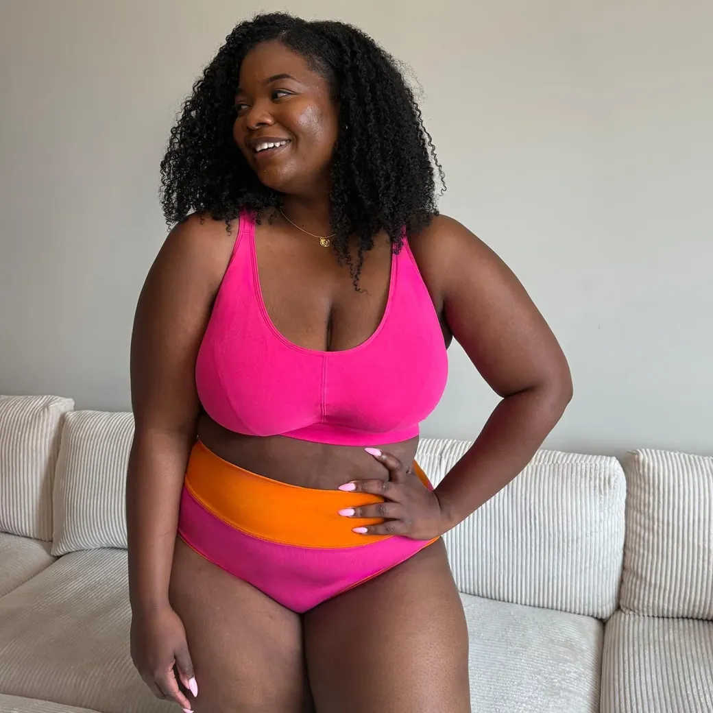 Organic Cotton Full Brief Duo Knickers - Barbara & Papaya