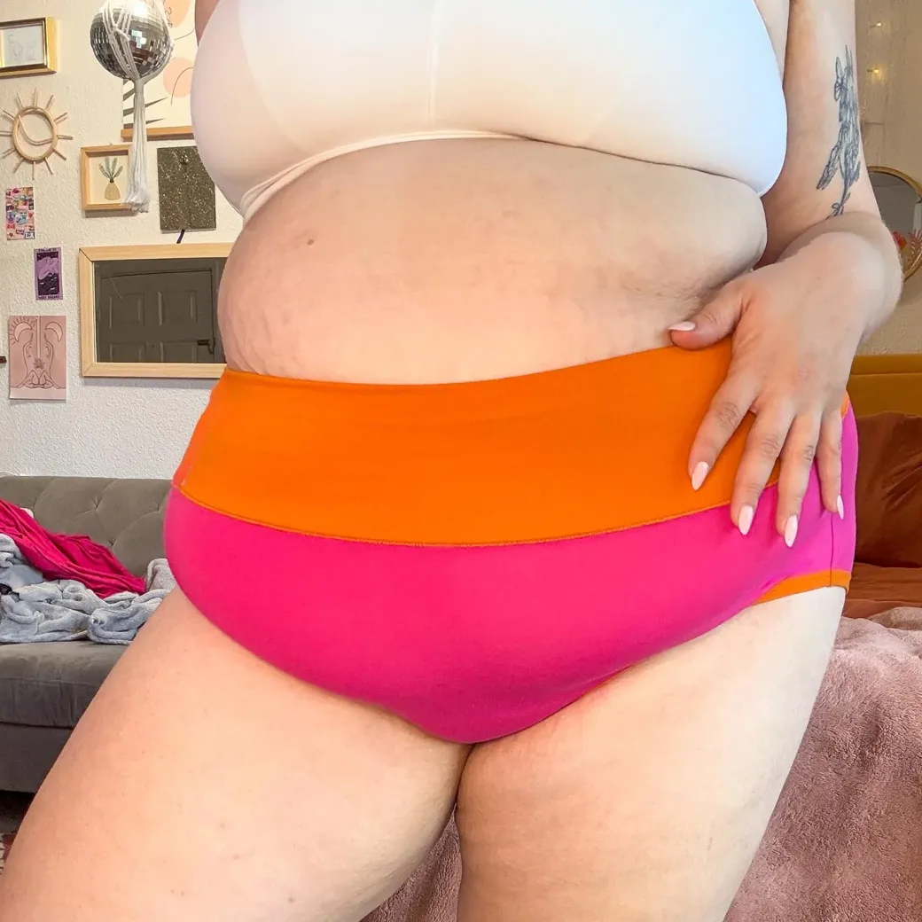 Organic Cotton Full Brief Duo Knickers - Barbara & Papaya
