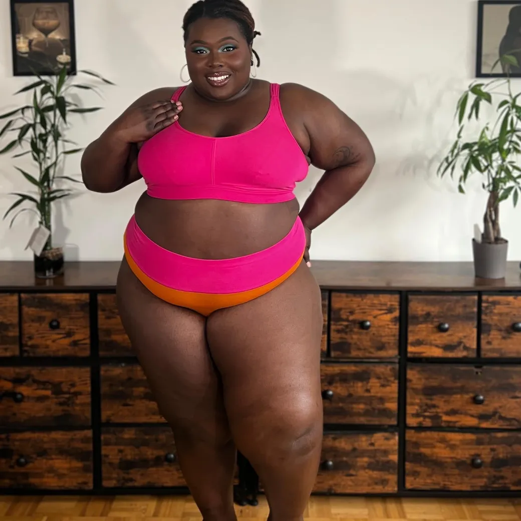 Organic Cotton Full Brief Duo Knickers - Papaya & Barbara