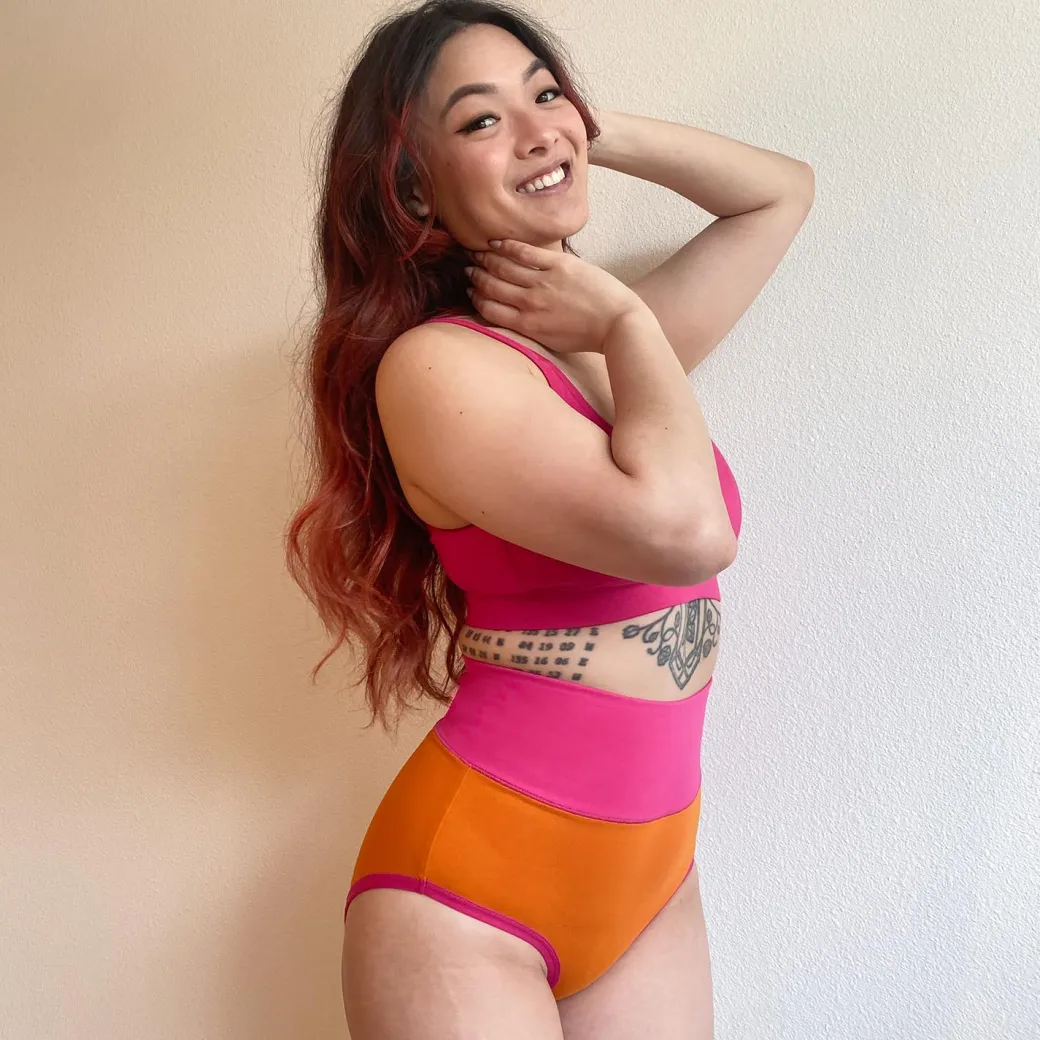 Organic Cotton Full Brief Duo Knickers - Papaya & Barbara