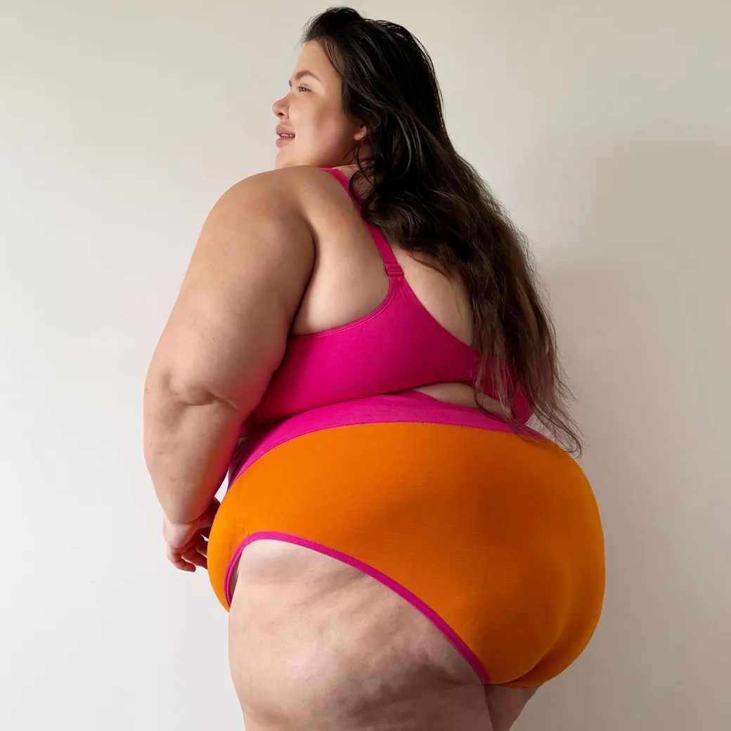 Organic Cotton Full Brief Duo Knickers - Papaya & Barbara