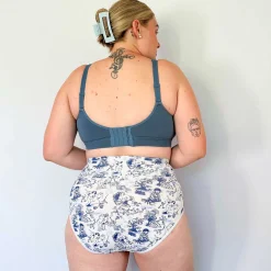 Organic Cotton Full Brief Knickers - Passion au Jardin - L'Amour Bleu
