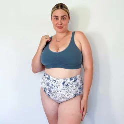 Organic Cotton Full Brief Knickers - Passion au Jardin - L'Amour Bleu
