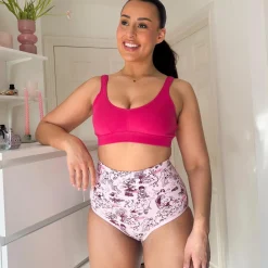 Organic Cotton Full Brief Knickers - Passion au Jardin - L'Amour Rose