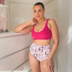 Organic Cotton Full Brief Knickers - Passion au Jardin - L'Amour Rose