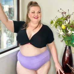 Organic Cotton Full Brief Knickers - Cassis de Violet