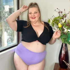 Organic Cotton Full Brief Knickers - Cassis de Violet