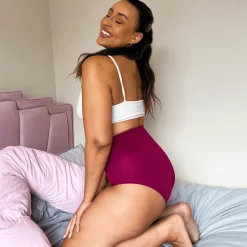 Organic Cotton Full Brief Knickers - Raspberry Pie