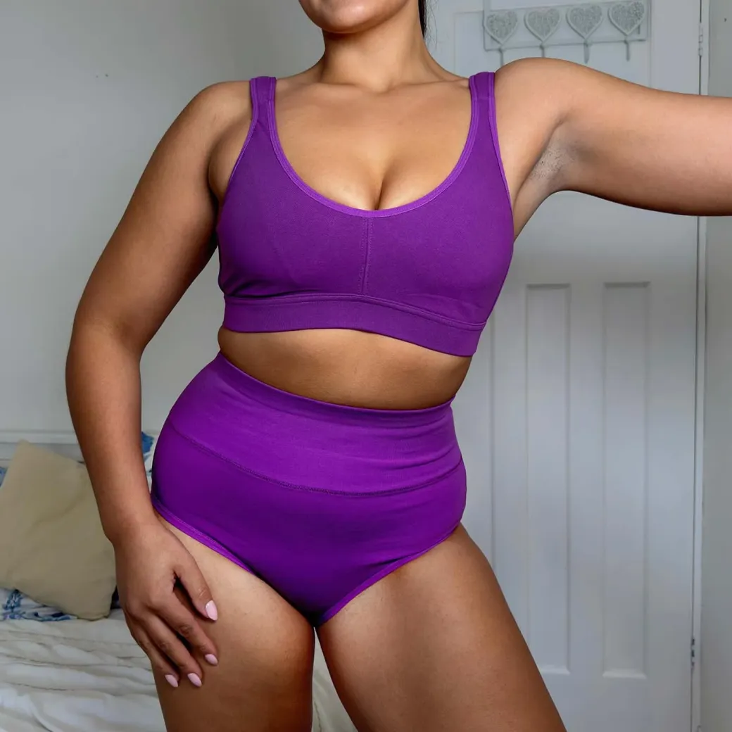 Organic Cotton Full Brief Knickers - Grape Escape