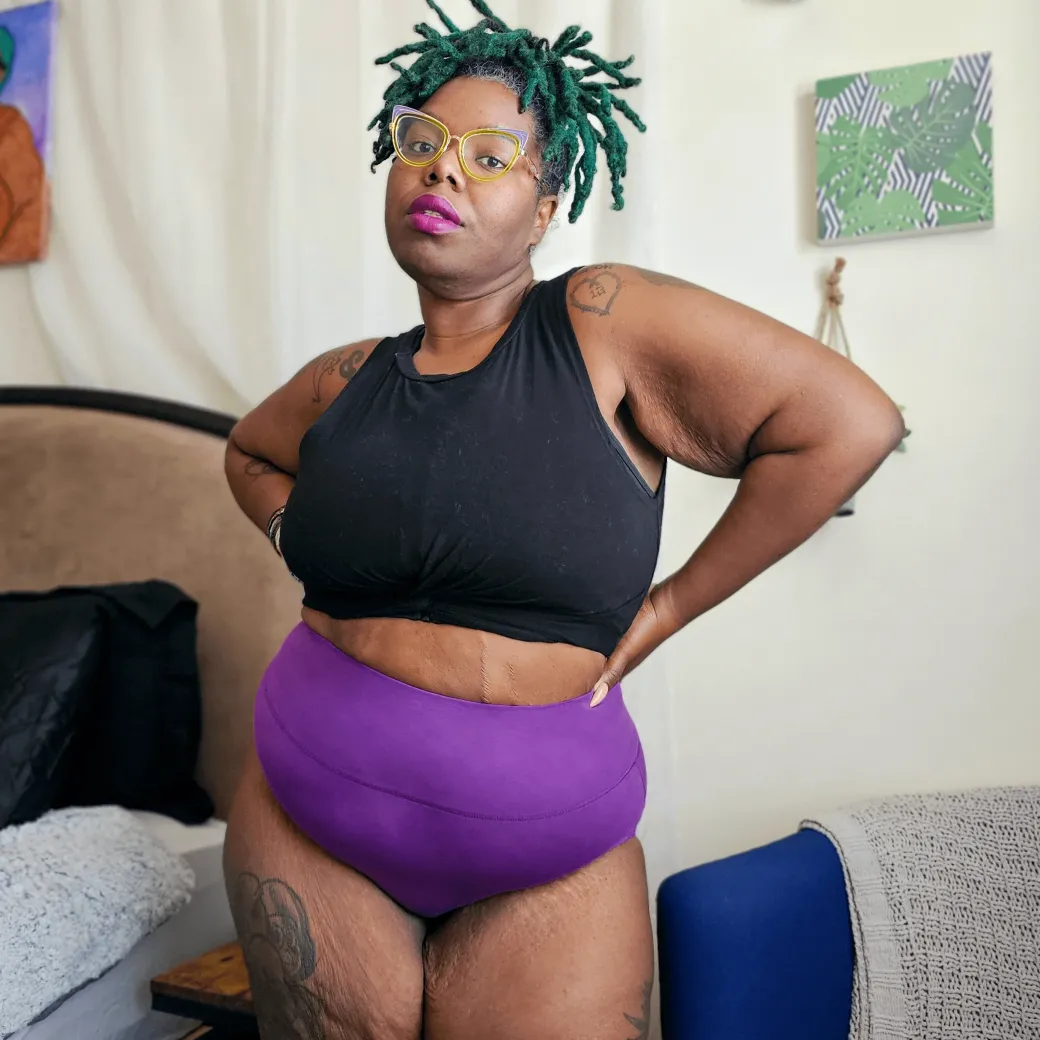Organic Cotton Full Brief Knickers - Grape Escape
