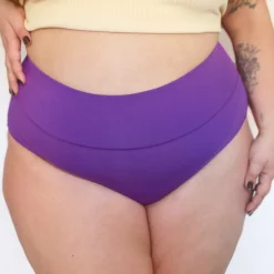 Organic Cotton Full Brief Knickers - Grape Escape