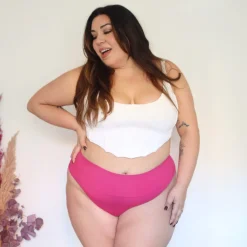 Organic Cotton Super High Leg Knickers - Barbara