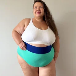 Organic Cotton Super High Waist Duo Knickers - Mint & Arabesque