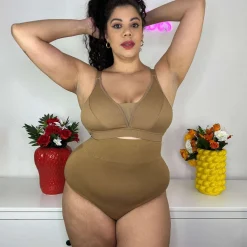 Organic Cotton Super High Waist Knickers - Caramel