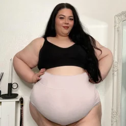 Organic Cotton Super High Waist Knickers - Milk Bottle
