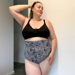 Organic Cotton Super High Waist Knickers - Passion au Jardin - L'Amour Noir