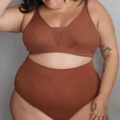 Organic Cotton Super High Waist Knickers - Root Beer