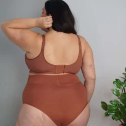 Organic Cotton Super High Waist Knickers - Root Beer