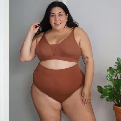 Organic Cotton Super High Waist Knickers - Root Beer