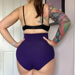Organic Cotton Super High Waist Knickers - Suffragette Purple