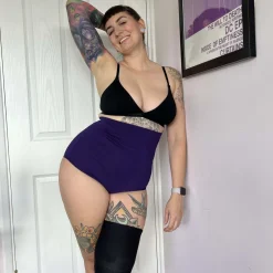 Organic Cotton Super High Waist Knickers - Suffragette Purple