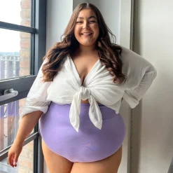 Organic Cotton Super High Waist Knickers - Cassis de Violet