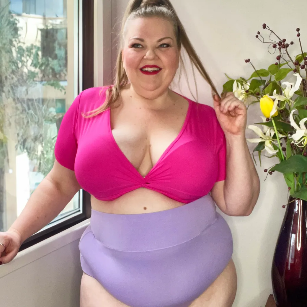 Organic Cotton Super High Waist Knickers - Cassis de Violet