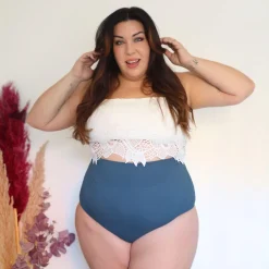 Organic Cotton Super High Waist Knickers - Denim