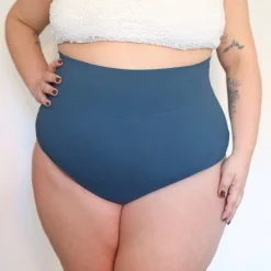 Organic Cotton Super High Waist Knickers - Denim