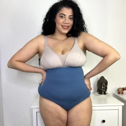 Organic Cotton Super High Waist Knickers - Denim