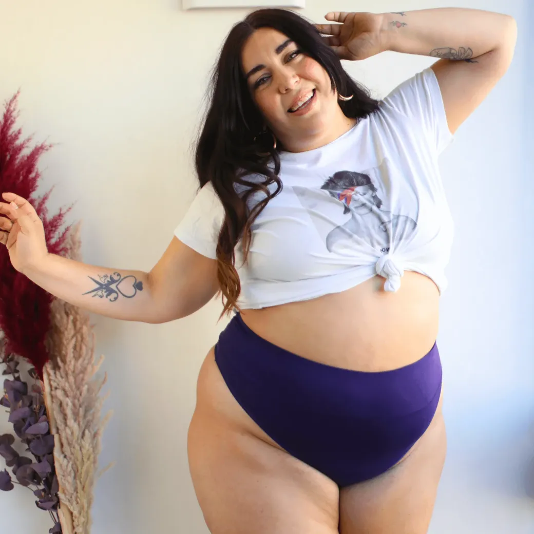 Organic Cotton Thong - Suffragette Purple