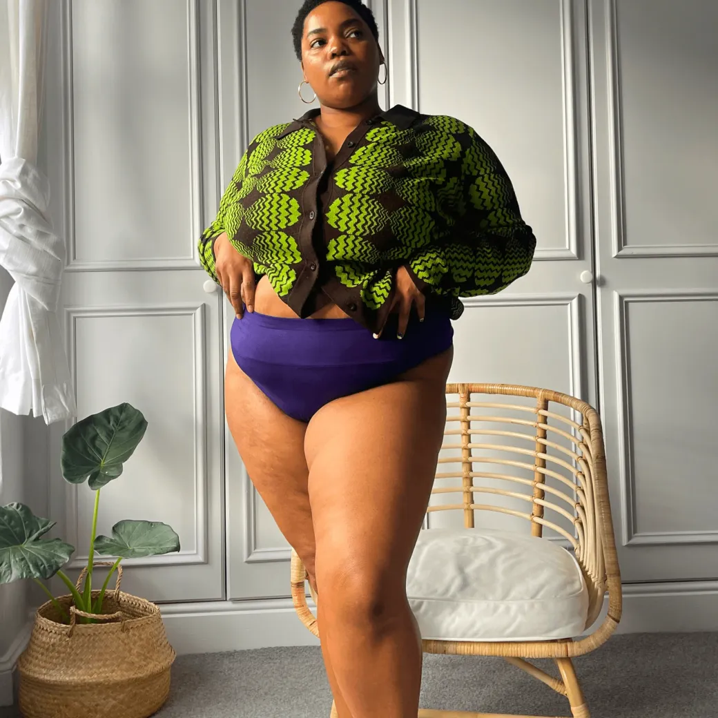 Organic Cotton Thong - Suffragette Purple