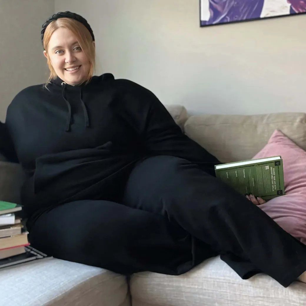 Organic Cotton Wide Leg Joggers - Black
