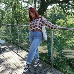 Organic Mom Jeans - Aegean