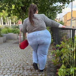 Organic Mom Jeans - Aegean