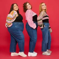 Organic Mom Jeans - Atlantic