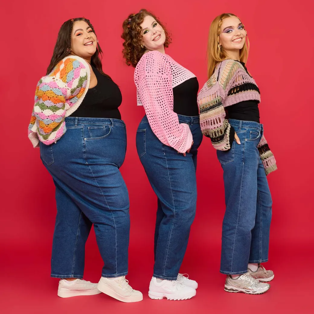 Organic Mom Jeans - Atlantic