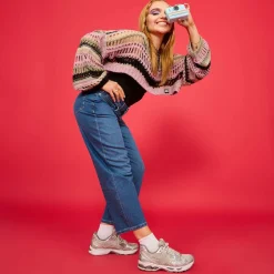 Organic Mom Jeans - Atlantic