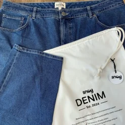 Organic Mom Jeans - Atlantic