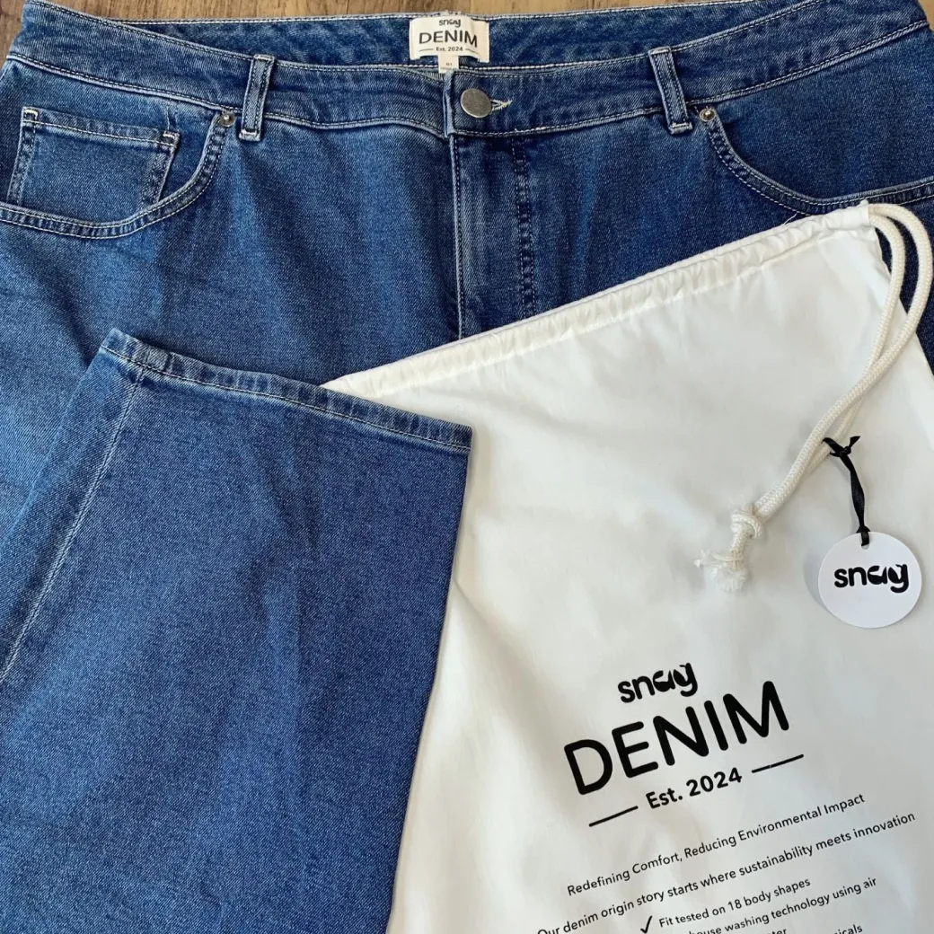 Organic Mom Jeans - Atlantic
