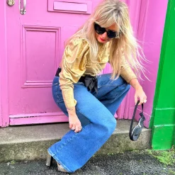 Organic Wide Leg Jeans - Atlantic