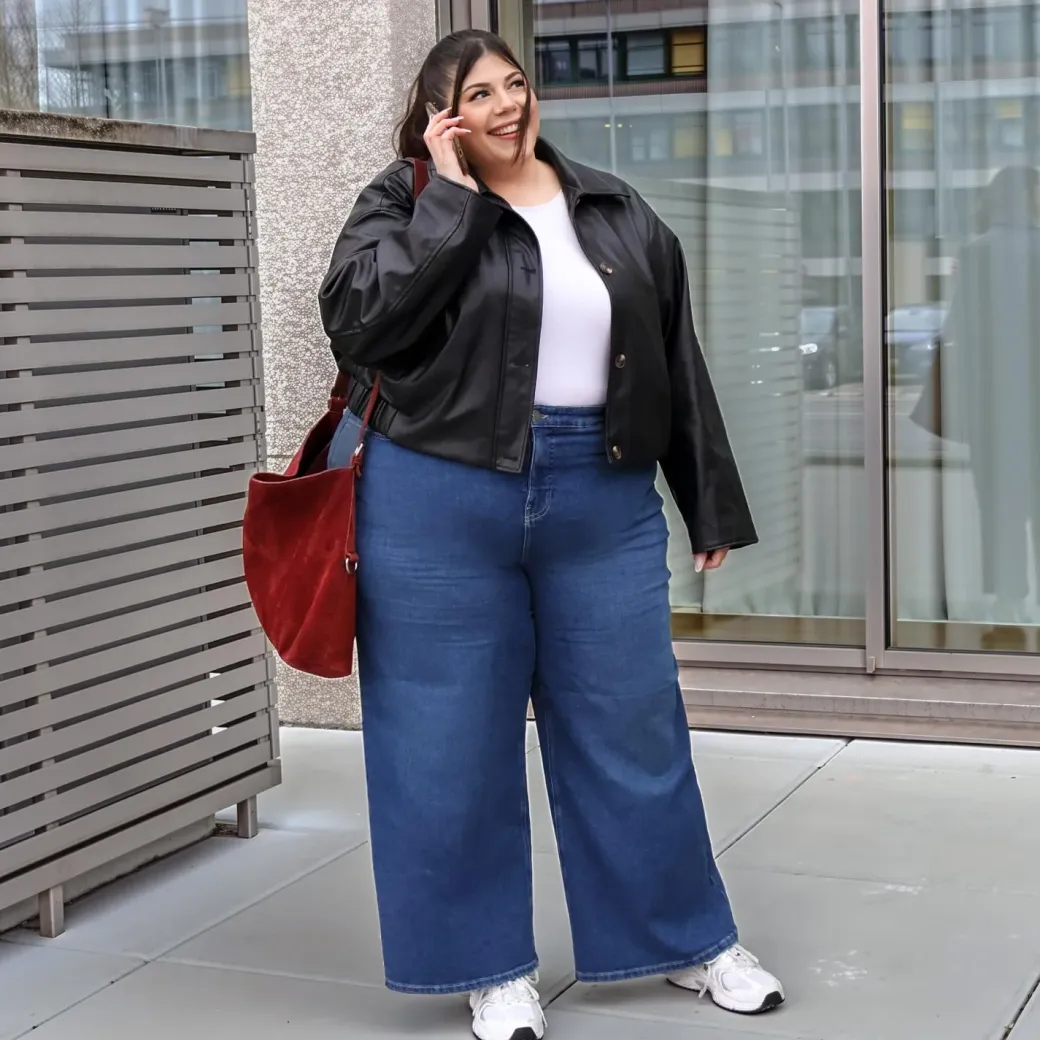 Organic Wide Leg Jeans - Atlantic