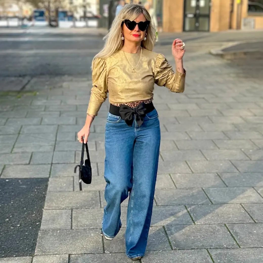 Organic Wide Leg Jeans - Atlantic