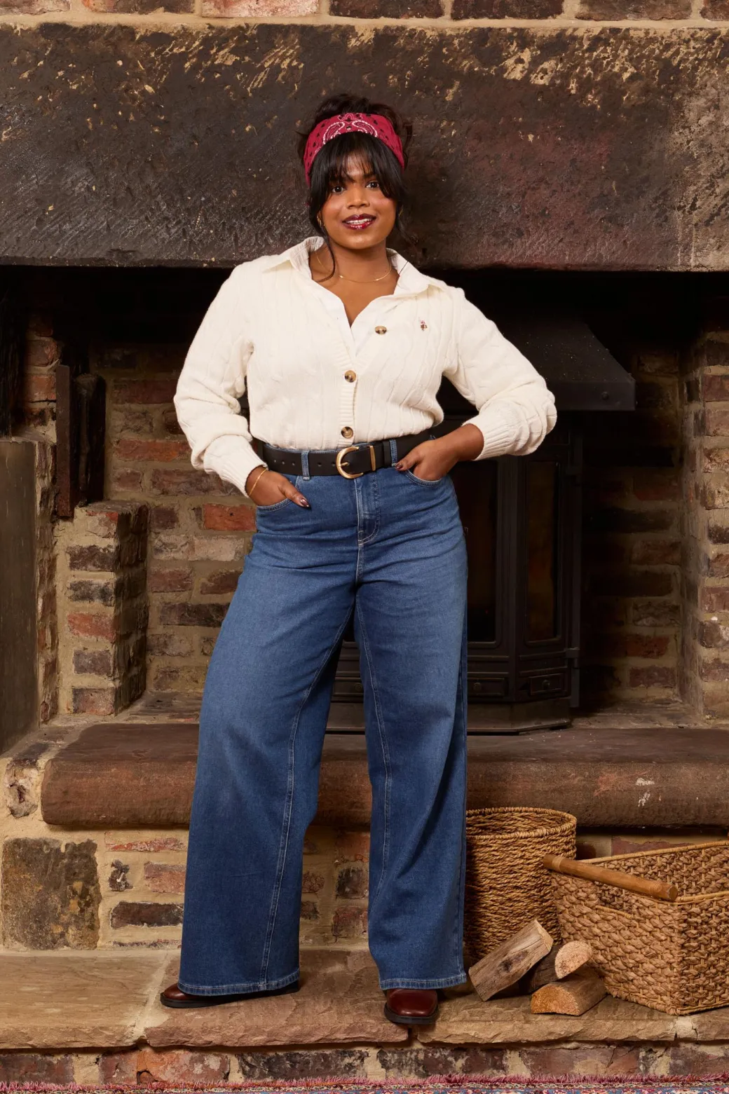 Organic Wide Leg Jeans - Atlantic