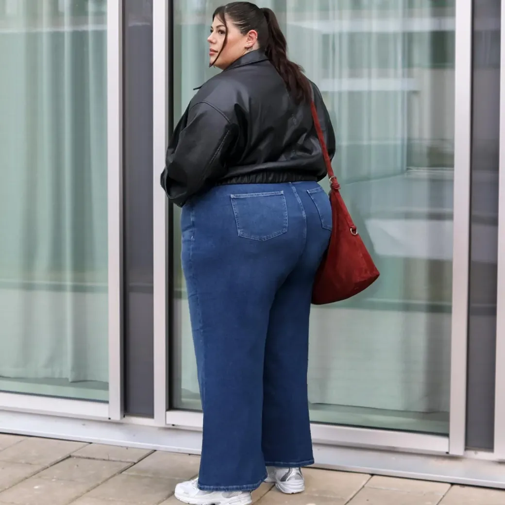 Organic Wide Leg Jeans - Atlantic