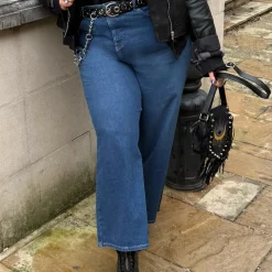 Organic Wide Leg Jeans - Atlantic