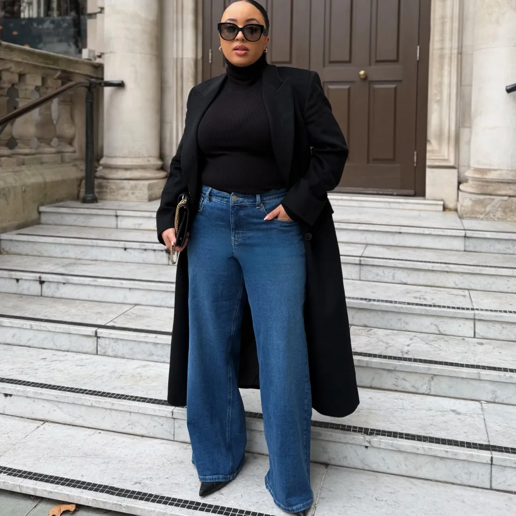 Organic Wide Leg Jeans - Atlantic