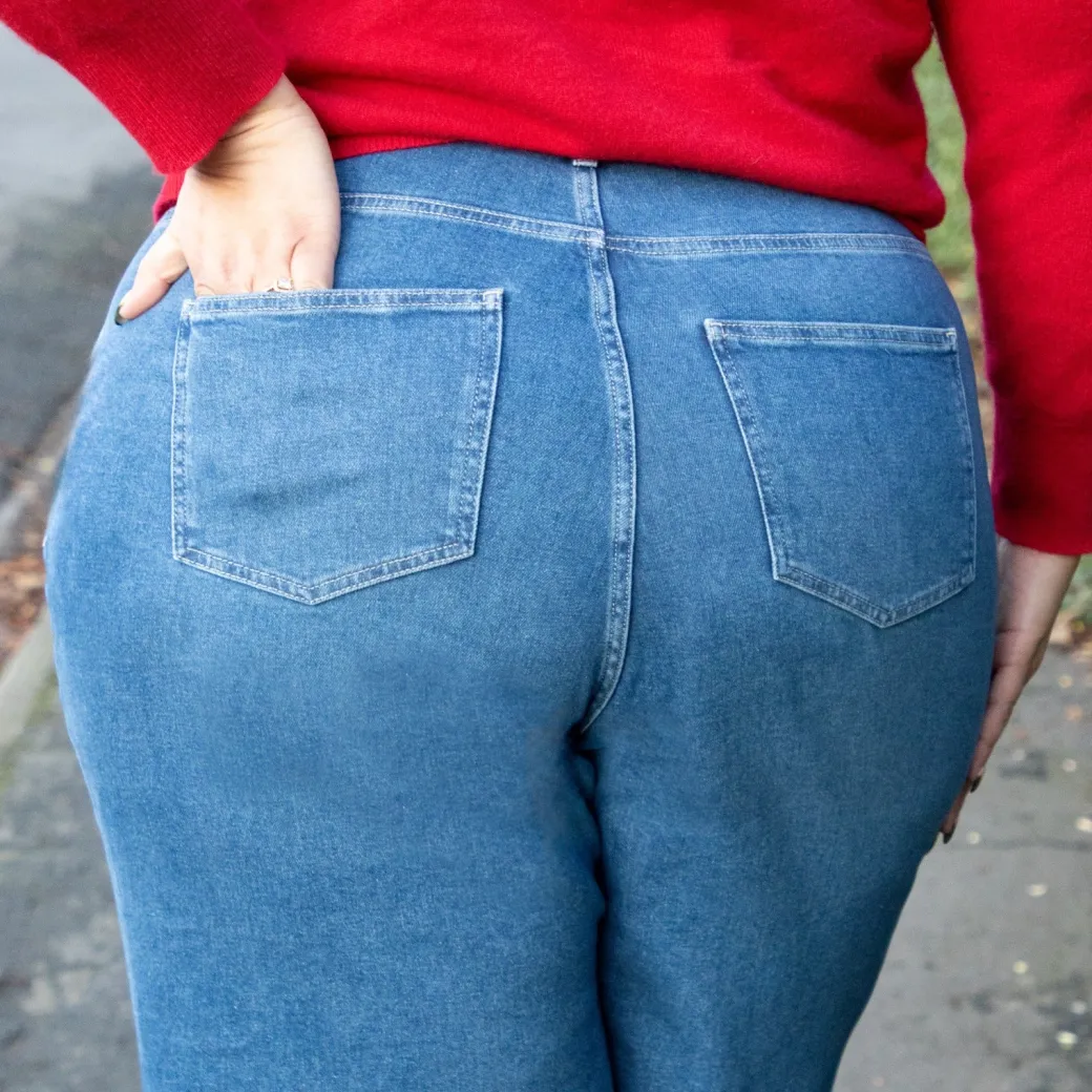 Organic Wide Leg Jeans - Atlantic